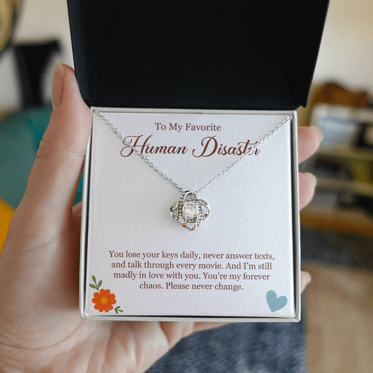 Personalized Necklace for Partner – Human Disaster Edition