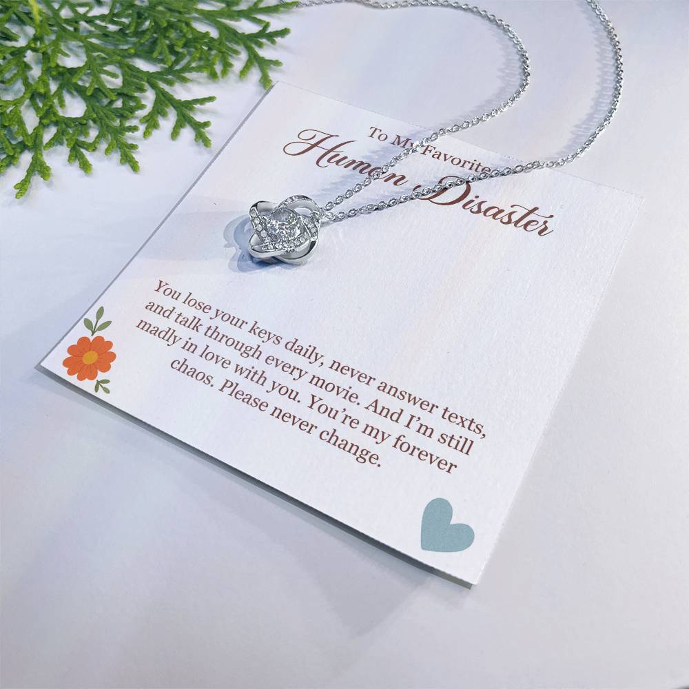 Personalized Necklace for Partner – Human Disaster Edition
