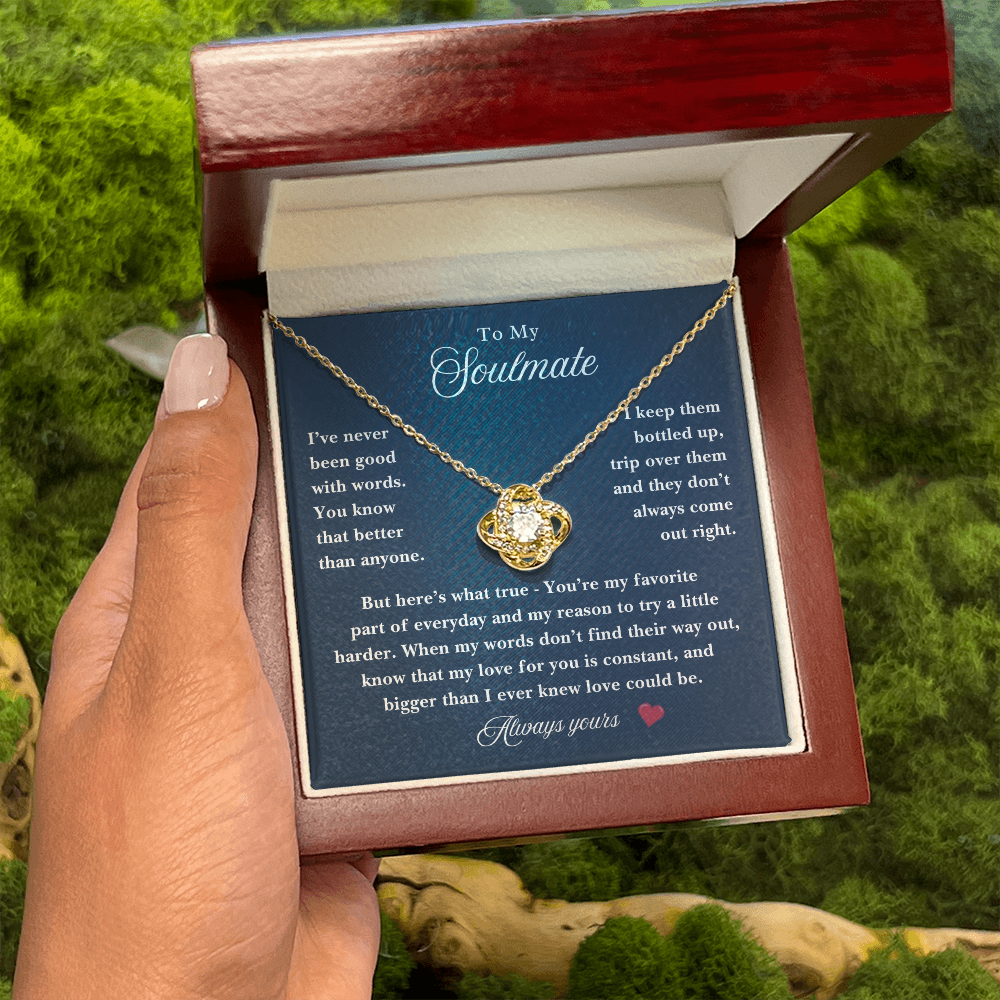 For the One Who Knows My Heart Better Than My Words ~ Soulmate Gift Necklace