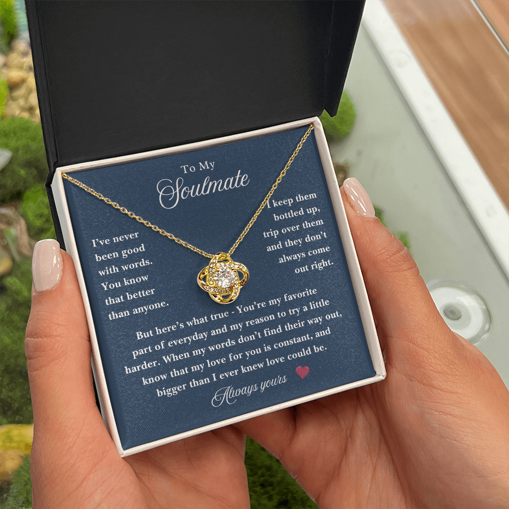 For the One Who Knows My Heart Better Than My Words ~ Soulmate Gift Necklace
