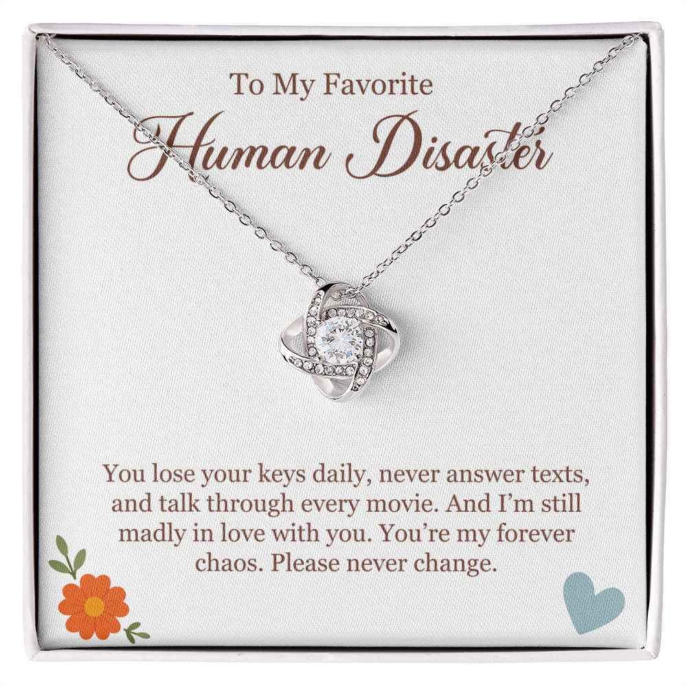 Personalized Necklace for Partner – Human Disaster Edition