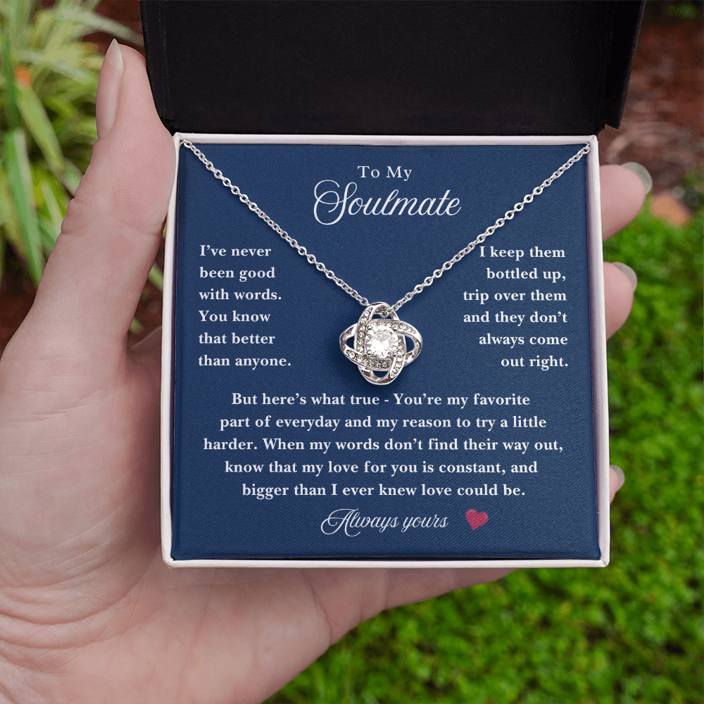 For the One Who Knows My Heart Better Than My Words ~ Soulmate Gift Necklace
