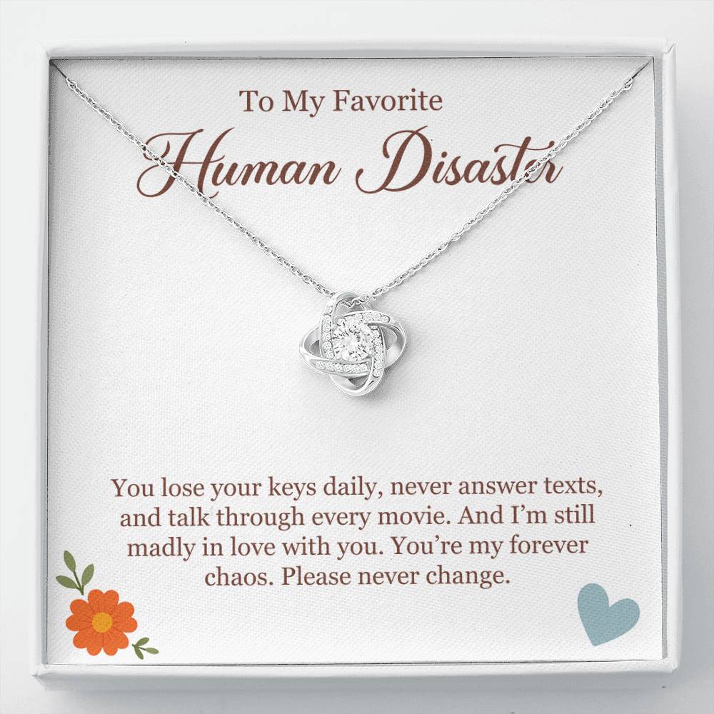 Personalized Necklace for Partner – Human Disaster Edition