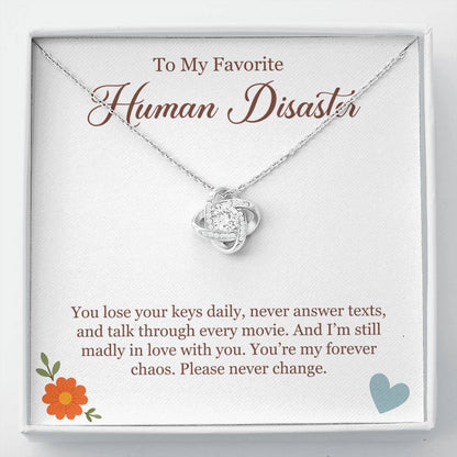 Personalized Necklace for Partner – Human Disaster Edition