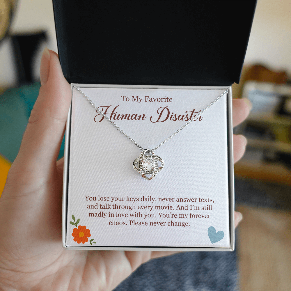 Personalized Necklace for Partner – Human Disaster Edition