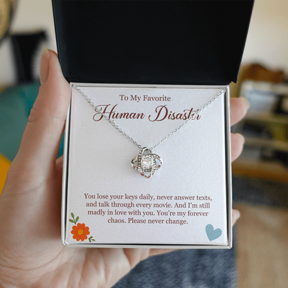 Personalized Necklace for Partner – Human Disaster Edition
