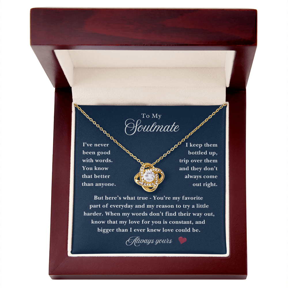 For the One Who Knows My Heart Better Than My Words ~ Soulmate Gift Necklace