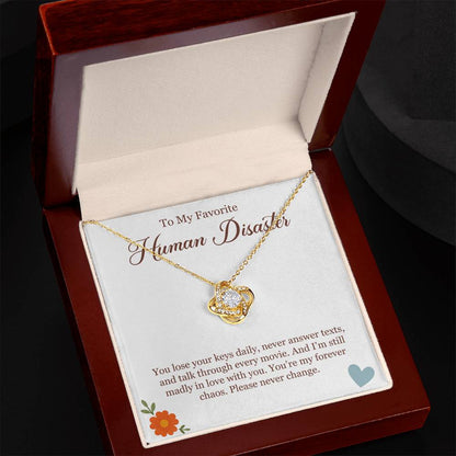 Personalized Necklace for Partner – Human Disaster Edition