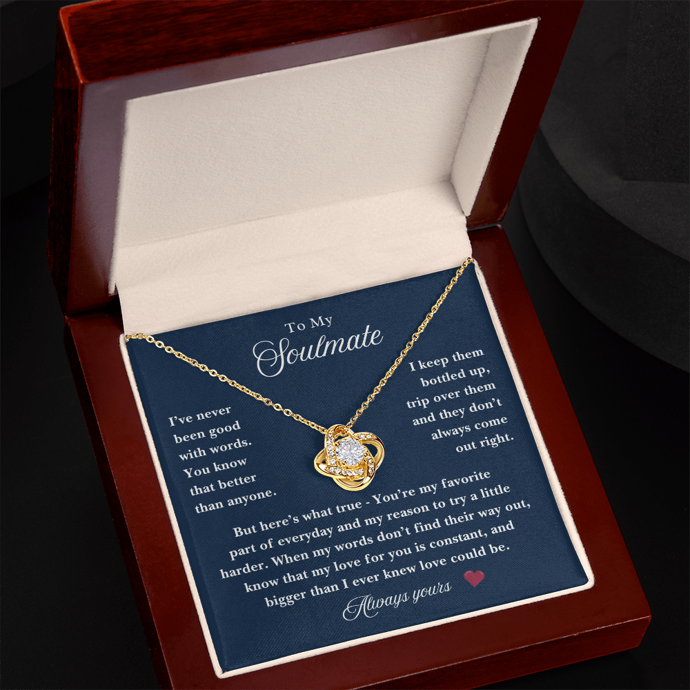 For the One Who Knows My Heart Better Than My Words ~ Soulmate Gift Necklace