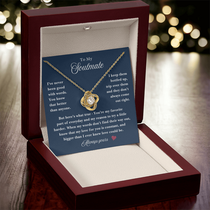 For the One Who Knows My Heart Better Than My Words ~ Soulmate Gift Necklace