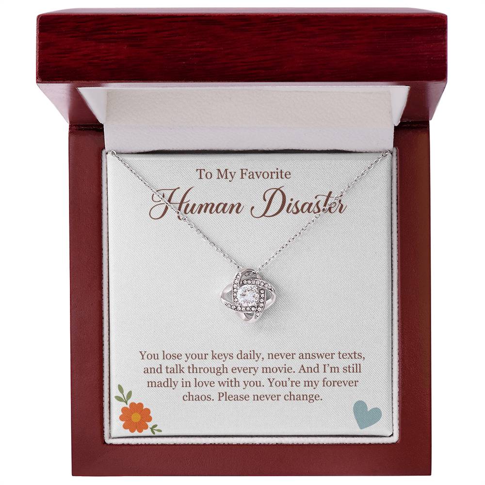 Personalized Necklace for Partner – Human Disaster Edition
