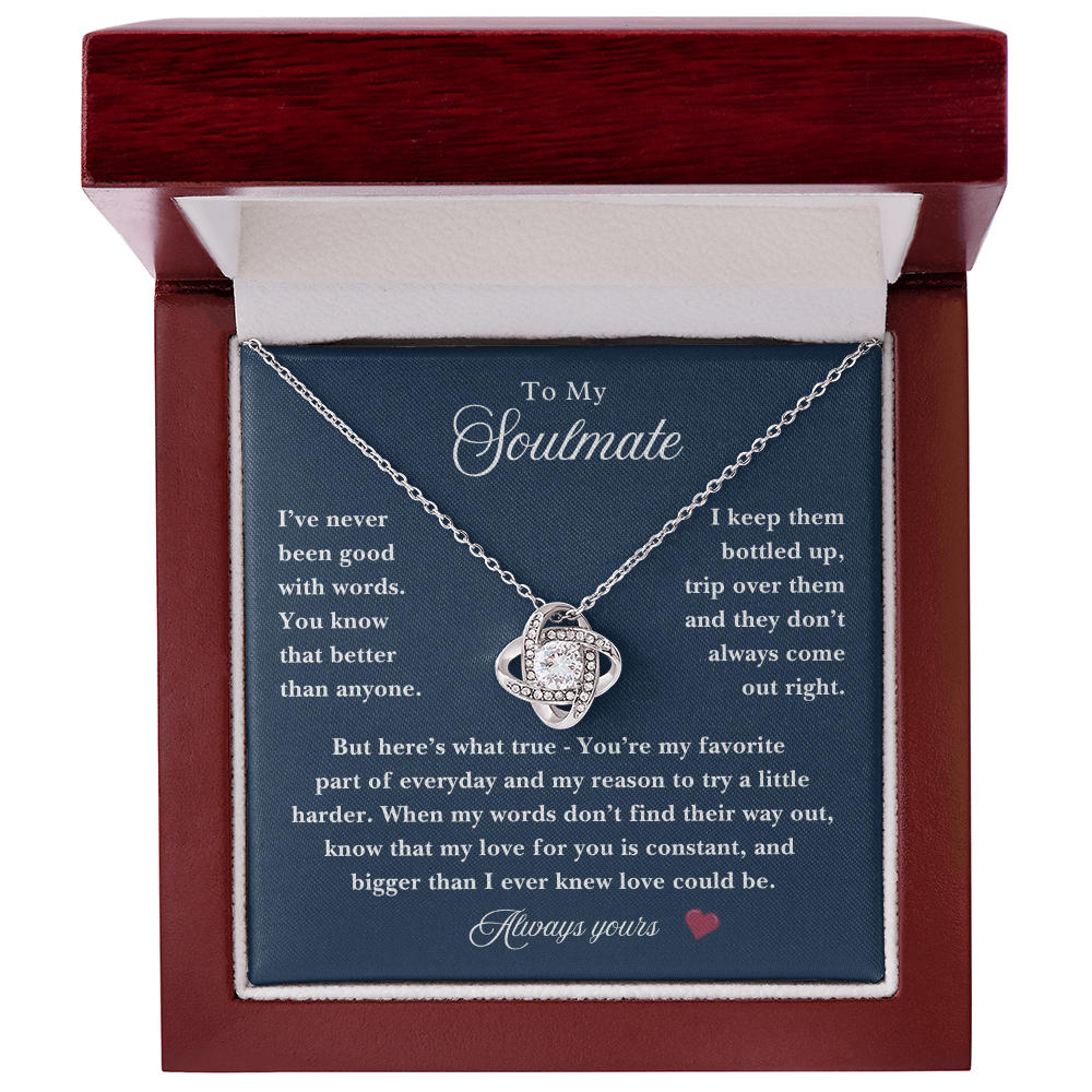 For the One Who Knows My Heart Better Than My Words ~ Soulmate Gift Necklace