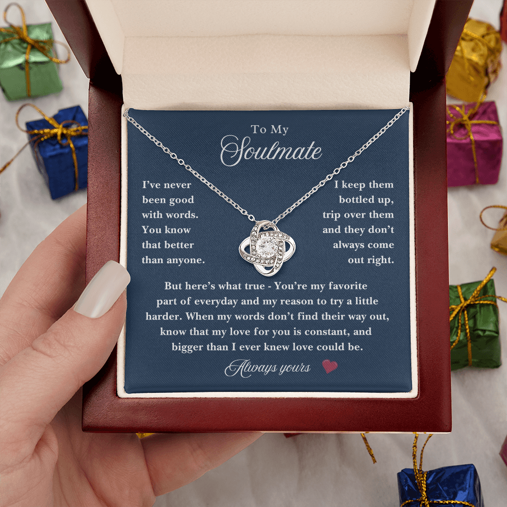 For the One Who Knows My Heart Better Than My Words ~ Soulmate Gift Necklace
